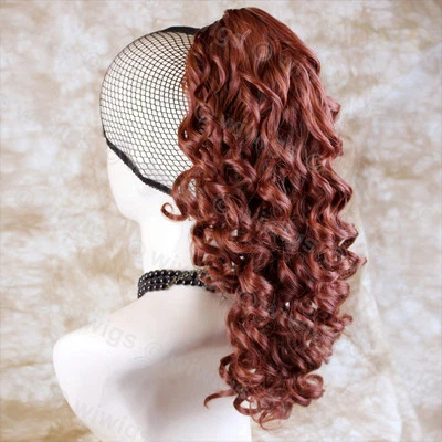 Wiwigs schöne kupferrote irische Tanz lockige Pferdeschwanzkralle Clip Haarteil