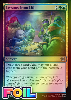 x1 Lessons from Life FOIL TMT Ninja Turtles MTG 155 M/NM 1x