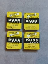 BUSS FUSES AGA 3 (Formerly 1AG) BUSSMAN LOT OF 20 fuses in 4 Vintage Tins
