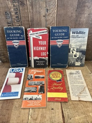 Vintage Lot Of Random Touring Guides And Maps