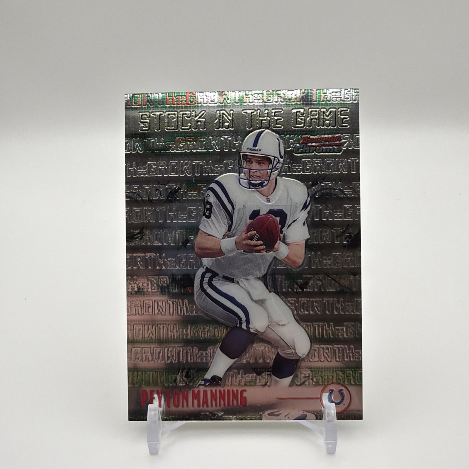 1999 Bowman Chrome Peyton Manning Stock in the Game Refractor #S12 Colts