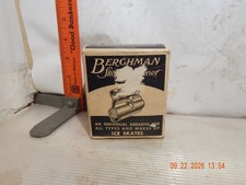 Vintage Berghman USA Adjustable All Type Of ICE SKATE Sharpener in Original Box