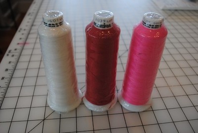Madeira BurmilanaCo Embroidery Thread, NEW, White, Pink or Red