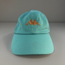 Kappa Meppel Strapback Adjustable Baseball Cap/Hat Embroidery Aqua/Blue Preowned