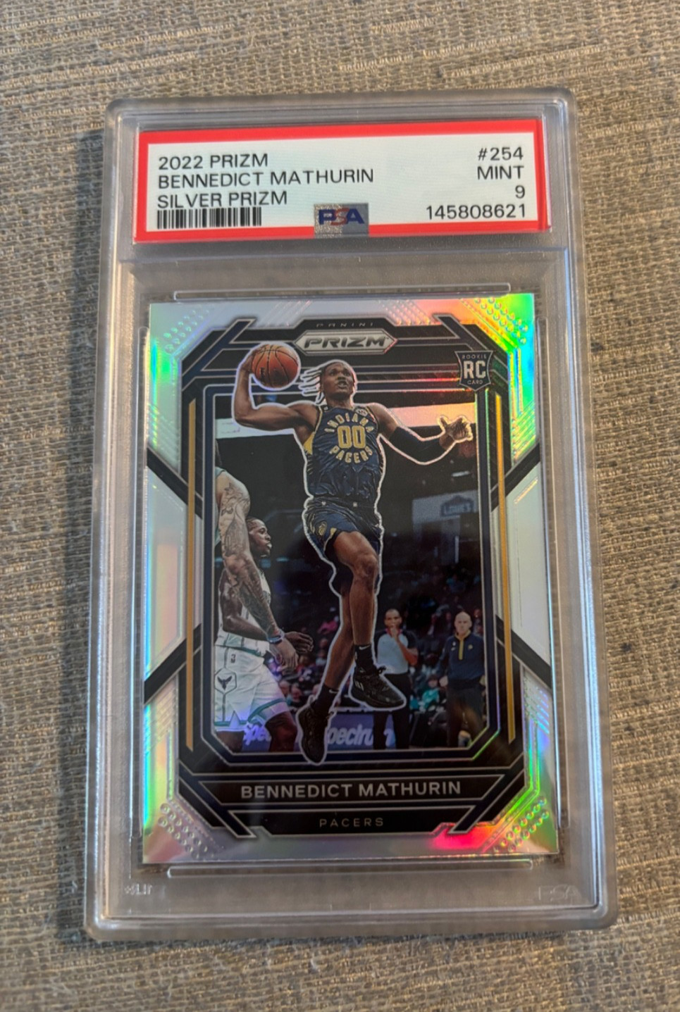 2022-23 Panini Prizm BENNEDICT MATHURIN #254 Silver RC PSA 9!!!