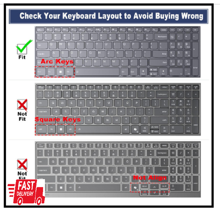 Keyboard Cover for Lenovo Yoga 7 7i 16", IdeaPad 1 1i 15.6",IdeaPad 3 5/IdeaPad 