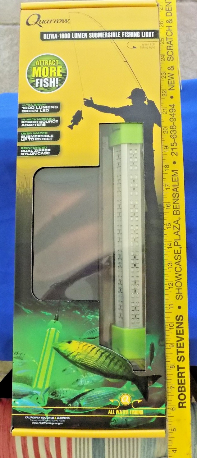 New In Box Quarrow Ultra &ndash; 1600 Lumen Submersible Underwater Fishing Light