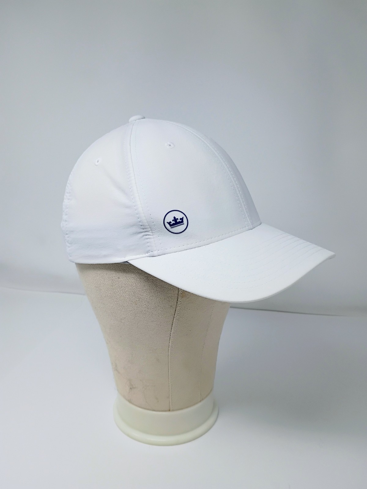 Peter Millar Off-Set Crown Performance Hat White … - image 1