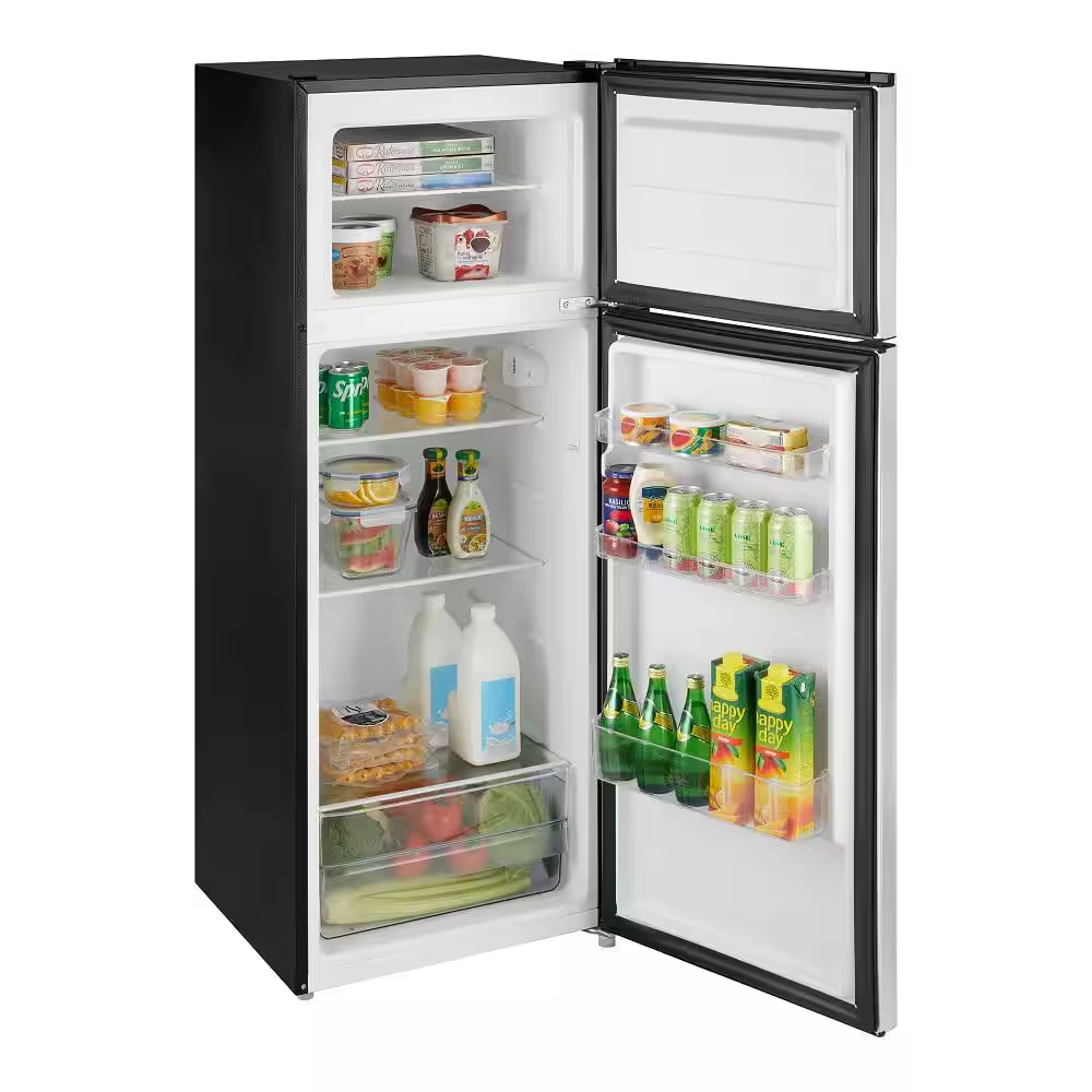7.2 Cu. Ft. Top Freezer Refrigerator in Stainless Steel Look | eBay