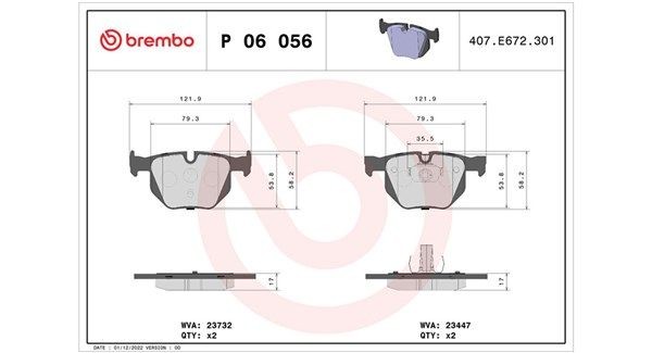 KIT PASTIGLIE FRENO MAGNETI MARELLI 363700406056 BMW X5 BMW X6 2006-2019
