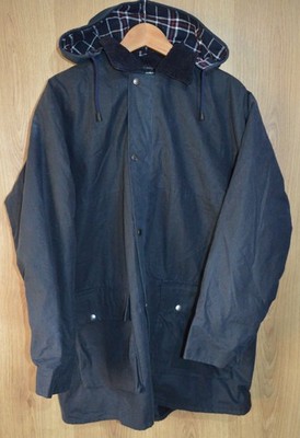 Country Wear by Stormafit Wax Jacket Hooded Mens Medium Vintage Made in England