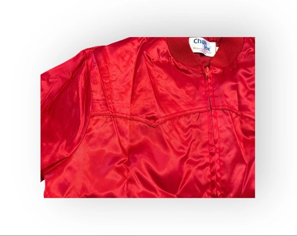 Chaqueta Bombardero De Colección Años 80 Chalk Line Hombres Satén Cactus Eléctrica Lawton Oklahoma Talla L Foto 4 de 4