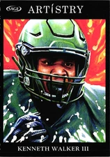 2022 SAGE Artistry - Kenneth Walker III #104 (RC) Black - Seahawks