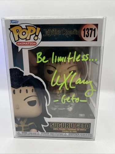 Jujutsu Kaisen Anime Suguru Geto #1371 Signed By Lex Lang Funko Pop JSA COA