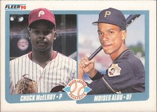 1990 Fleer #650b Chuck McElroy / Moises Alou