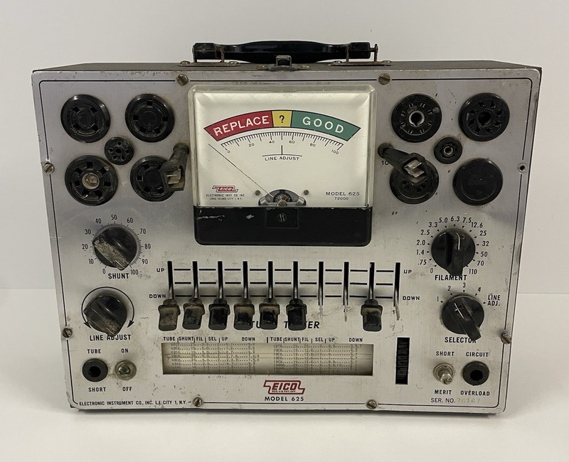 Vintage Eico Model 625 Tube Tester Powers On and Lights Up