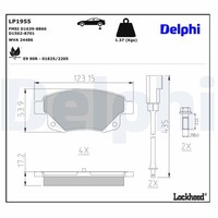 Delphi Bremsbelagsatz Scheibenbremse LP1955 FüR Transit Ford Tourneo Bus Tdci