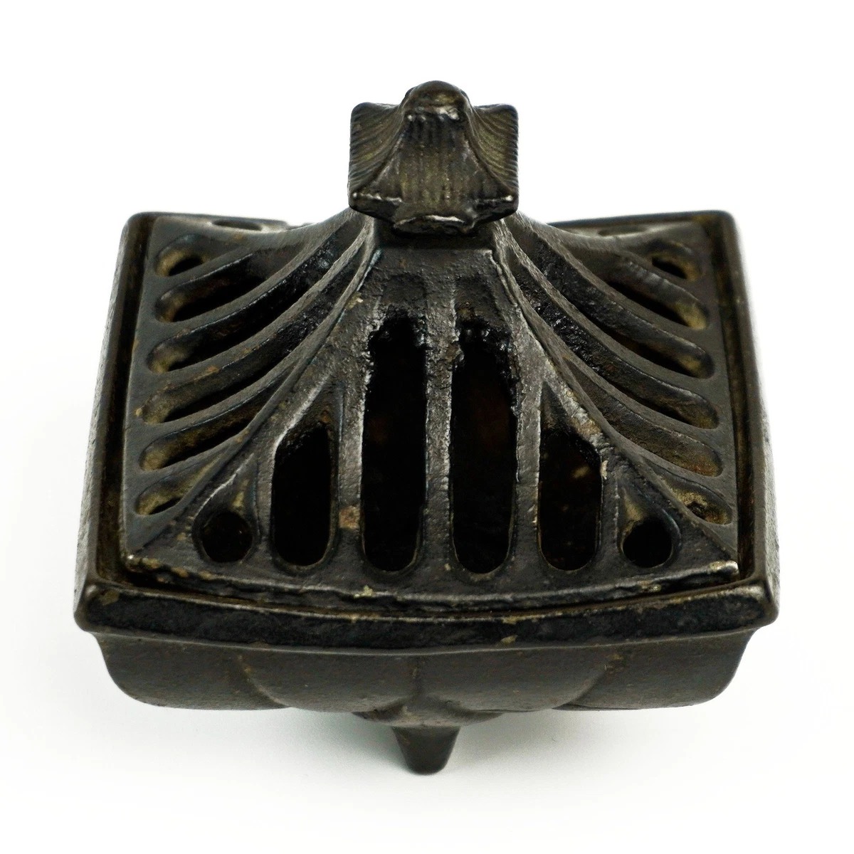 Vintage Art Deco Vantines #529 Pagoda Square Tri-Leg Incense Burner