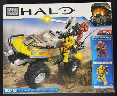 Mega Bloks Halo 97449 - UNSC Flame Warthog mit 2 Spartan Figuren (Neu)