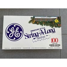 Vintage GE String-A-Long 100 Light Set NEW Mu...