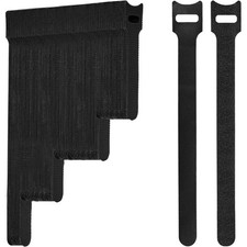 120 Stück Klett Kabelbinder Wiederverschließbar, Schwarz Kabel Klettband Klet...