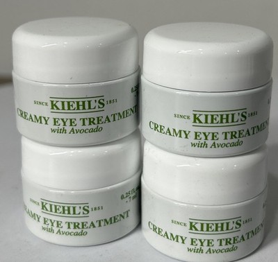 4X Bundle Kiehl's Creamy Eye Treatment with Avocado Travel Size 7ml/0.25oz Each