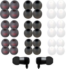 Ear Bud Rubber Tips, 36 Pcs Earbud Replacement Tips, Replacement Earbud Tips wit
