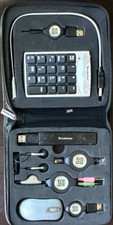 Brookstone USB Travel Kit w/ Numeric Keypad Mouse Cables/Adapters