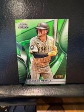 2025 Topps Chrome Black #14 Jackson Merrill Green Refractor #/99