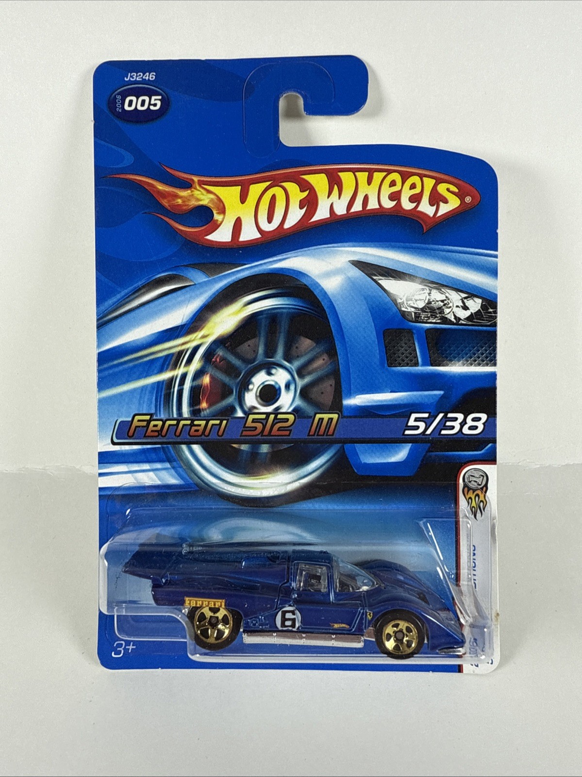 Hot Wheels 2006 First Edition Ferrari 512 M Blue G5SP #005 1:64 Diecast HC34