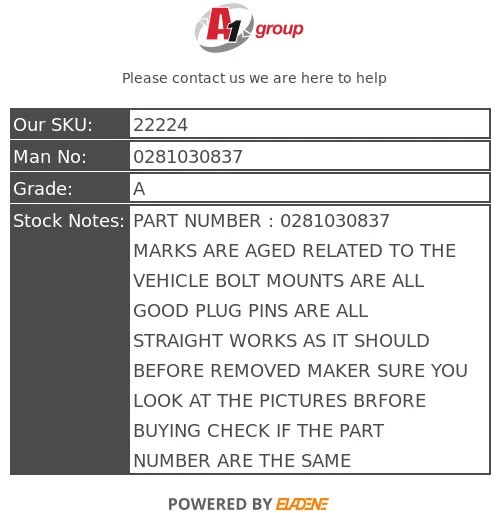 FIAT DOBLO CARGO MK2 ENGINE CONTROL UNIT (ECU) 2010-15 0281030837 - Image 4 of 4