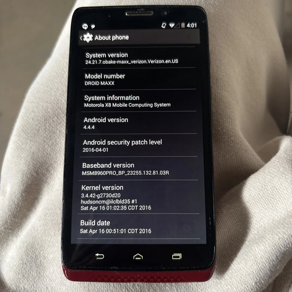 Motorola DROID MAXX 16GB (VERIZON) ROJO Foto 2 de 4