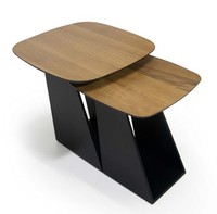 Modern Couchtisch Set 2X Couchtische Wohnzimmer Holz MöBel Designer