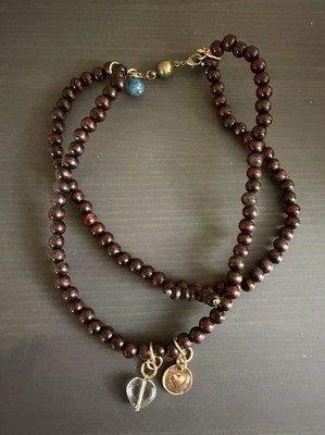 Wooden Katia Designs Boho Wrap Bracelet/Necklace Size S/M I Am Strong Gold