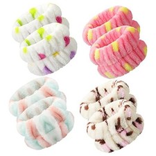 Chuangdi 4 Pairs Wrist Spa Washband Microfiber Washing Face Wrist Wash Pretty