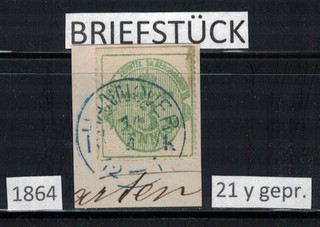 Hannover MiNr. 21 y gepr. Jäschke Lantelme BPP Briefstück