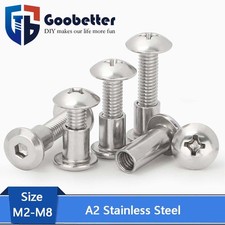 Chicago Screws Phillips Binding Rivets A2 Stainless Steel M2 M3 M4 M5 M6 M8
