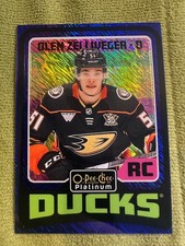 2024-25 OPC Platinum Hockey Olen Zellweger Retro Rookie #R66 Blue Luster /100