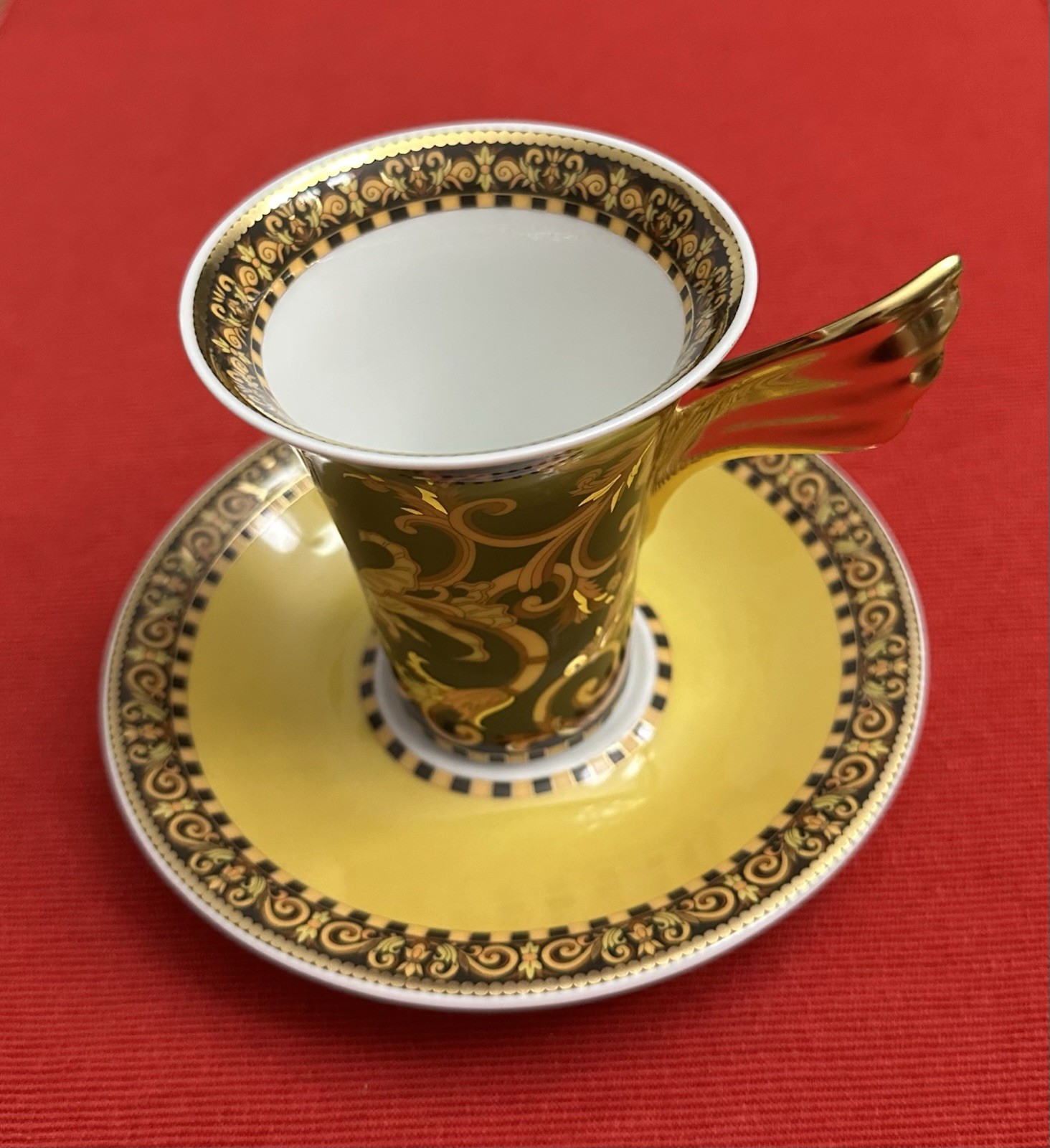 Versace Rosenthal Barocco tall Cup and Saucer