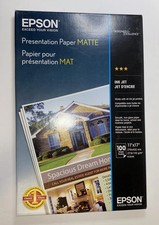 Epson Presentation Paper Matte 11"x17" 100 Sheets 4.9 mil Open Box - Unsealed
