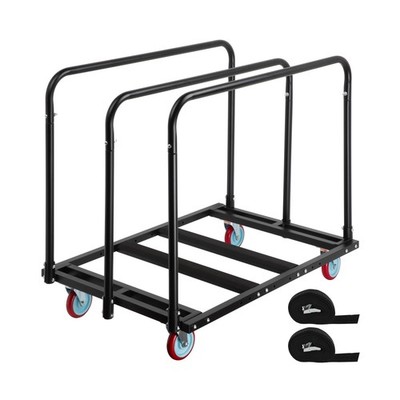 Updated Folding Table Cart, 5'' Swivel Wheels Heavy Duty Table Dolly, Drywall ...