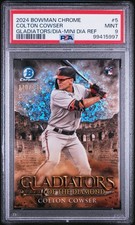 Bowman Chrome 2024 * Gladiators * Colton Cowser / 150 PSA SSP Case Hit Mini Dmd