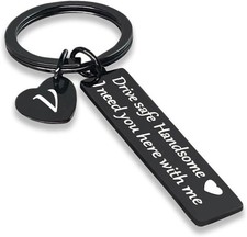 Drive Safe Keychain for Him  I Need You Here With Me V-black
