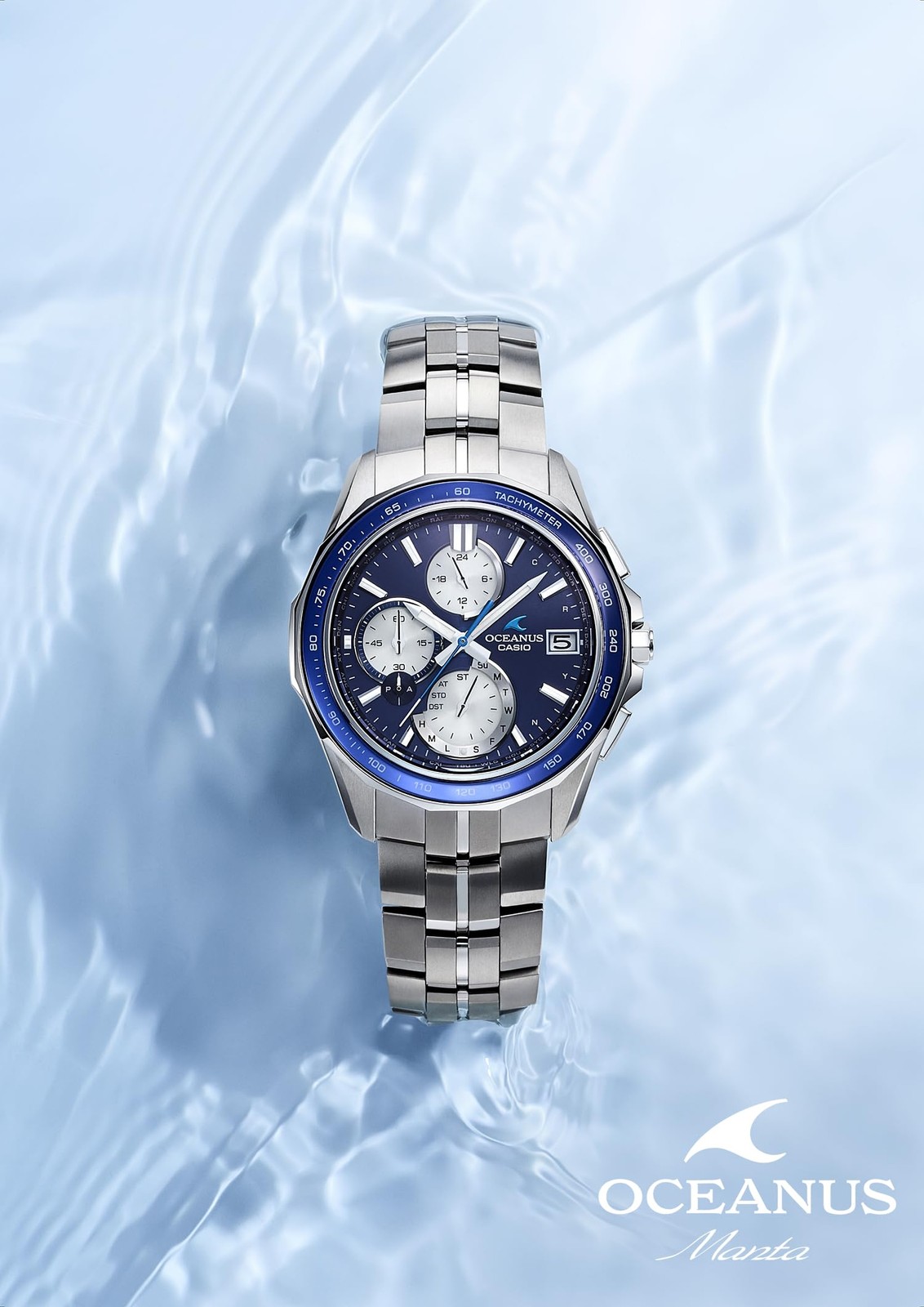 Ocw Box CASIO Oceanus OCW-S7000F-2AJF Blue Titanium Solar Radio Men's Watch New ...