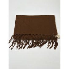 Hand Tailored 100 Cashmere Scarf Brown Fringed Made in Germany New