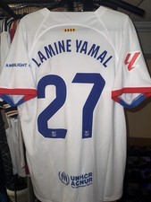 Lamine Yamal 27 Barcelona 23/24 Stadium Jersey New With Tags Large (L)
