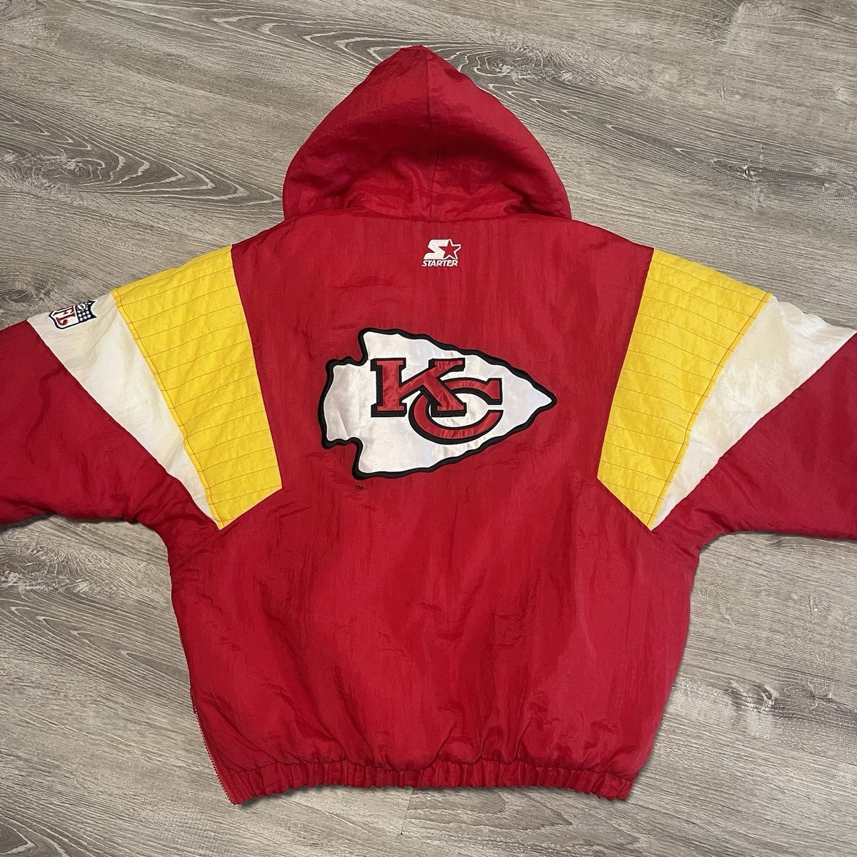 Vintage 90s Kansas City Chiefs NFL Starter Pro Line jacket Satin