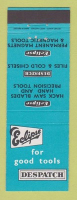Matchbook Cover - Eclipse Tools Despatch UK Sm Smith Tool