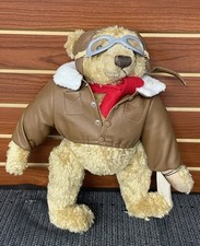 VTG "ACE" Texaco's Flying Pioneer Stuffed Teddy Bear 1998 **NO BOX**