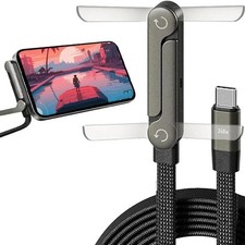 240w Fast Charging Foldable Bracket Data Cable with Built-in Holder Adjustable